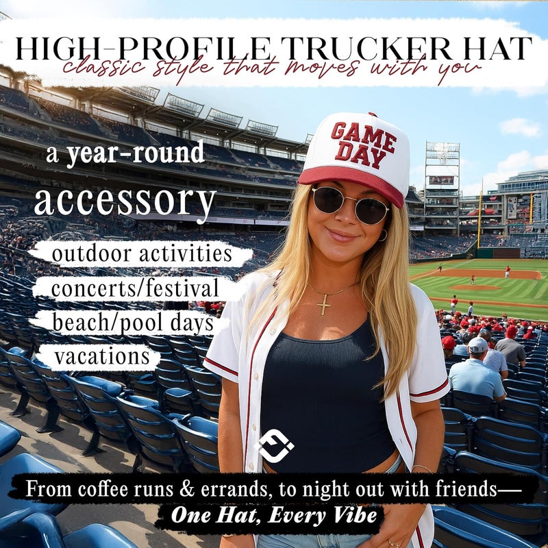 Funky Junque Trucker Hat Women Men 2-Tone Baseball Cap – Vintage Western Style Embroidered Snapback, Premium Cotton Blend - Image 2